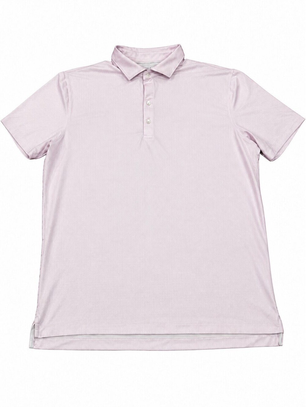 Johnnie-O Performance Polo Men’s Large Pink Geometric Golf UPF 50 Stretch